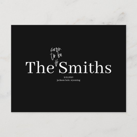 Binnenkort wordt Smiths Wedding Save the Date Aankondigingskaart (Voorkant)