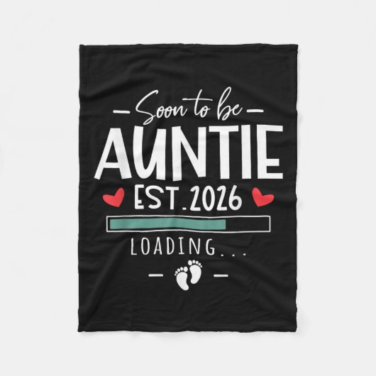 Binnenkort wordt tante EST 2026 - 1e Baby aankondi Fleece Deken (Voorkant)