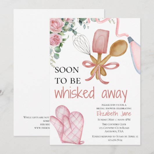 Binnenkort wordt weggesleept bruids douche uitnodi kaart (Voorkant / Achterkant)