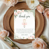Binnenkort wordt Whisked Away Pink Floral Vrijgeze Bedankkaart