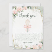 Binnenkort wordt Whisked Away Pink Floral Vrijgeze Bedankkaart (Voorkant)