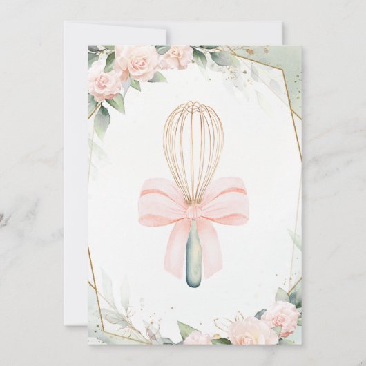 Binnenkort wordt Whisked Away Pink Floral Vrijgeze Bedankkaart (Achterkant)