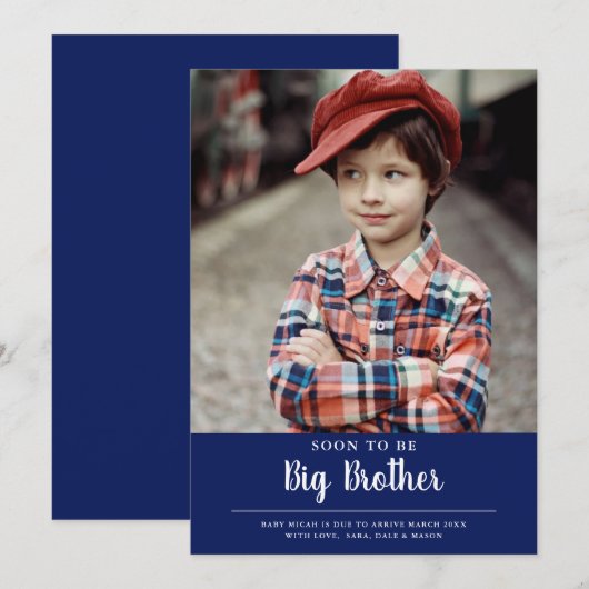 Binnenkort zal Big Brother Blue Zwangerschap Aanko (Voorkant / Achterkant)