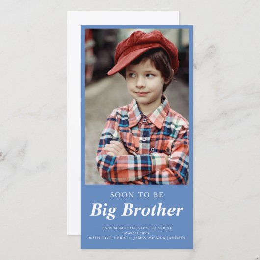 Binnenkort zal Big Brother's foto Zwangerschap zij Aankondiging (Voorkant / Achterkant)