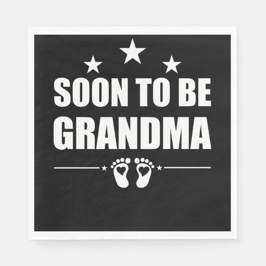 Binnenkort zal de grootmoeder de aankondiging van servet (Voorkant)