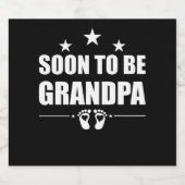 Binnenkort zal opa grootvader Zwangerschap Aankond Bier Etiket (Enkel label)