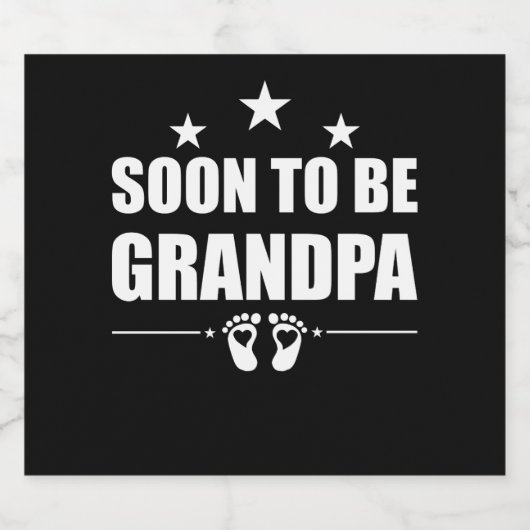 Binnenkort zal opa grootvader Zwangerschap Aankond Bier Etiket (Enkel label)