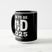 Binnenkort zal papa est 2025 nieuwe papa worden mok (Voorkant links)