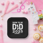 Binnenkort zal papa est 2025 nieuwe papa worden papieren bordje (Feest)