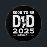 Binnenkort zal papa est 2025 nieuwe papa worden ronde button 7,6 cm<br><div class="desc">Binnenkort zal papa est 2025 nieuwe papa worden</div>