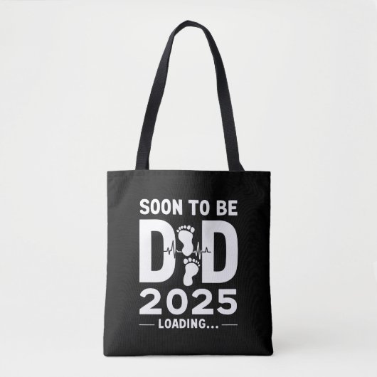 Binnenkort zal papa est 2025 nieuwe papa worden tote bag (Voorkant)