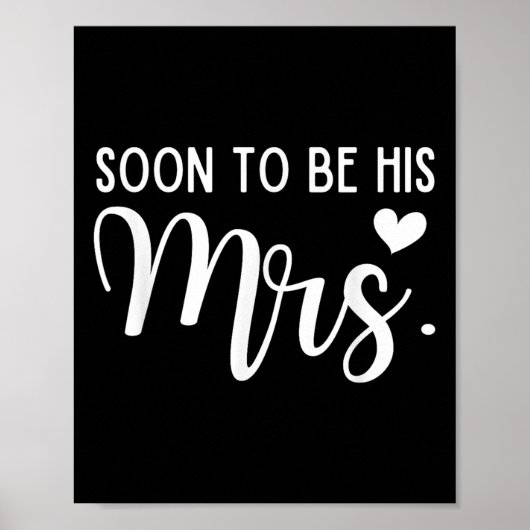 Binnenkort zijn Mrs. Bride & Camp; Groom Matching Poster (Voorkant)
