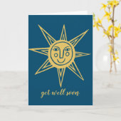 Binnenkort zonnaars blauw kaart (Gele Bloem)