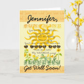 Binnenkort zonneschijn krijgen kaart (Gele Bloem)