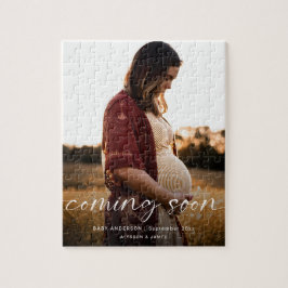 Binnenkort zwangerschapsaankondiging foto cadeautj legpuzzel