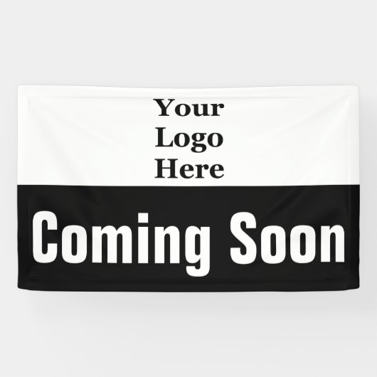 Binnenkort zwart-wit je Logo hier Spandoek (Horizontaal)