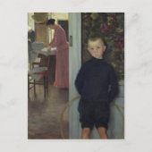 Binnenland met Vrouwen en een Kind Briefkaart (Voorkant)