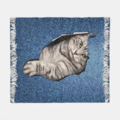 Binnenland Tabby- kitten Fleece Deken (Voorkant (Horizontaal))