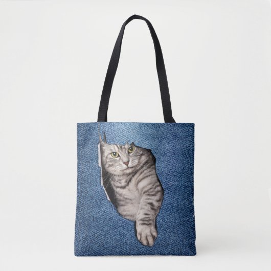 Binnenland Tabby- kitten Tote Bag (Voorkant)