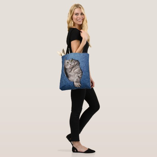 Binnenland Tabby- kitten Tote Bag (Op model)