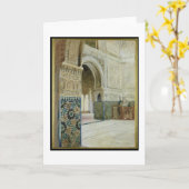 Binnenland van Alhambra, Granada (w/c) Kaart (Gele Bloem)