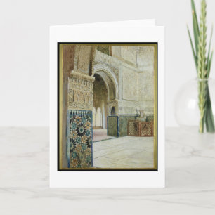 Binnenland van Alhambra, Granada (w/c) Kaart