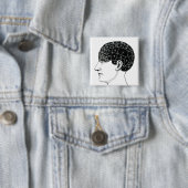 Binnenland Vierkante Button 5,1 Cm (In situ)