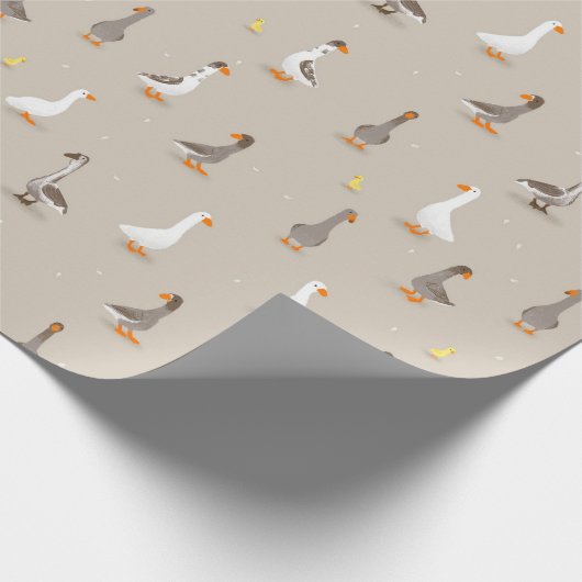 Binnenlands ganzen cadeaupapier (Hoek)