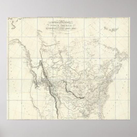 Binnenlandse delen van Noord-Amerika Poster (Voorkant)