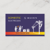 Binnenlandse elektriciens visitekaartje (Voorkant)