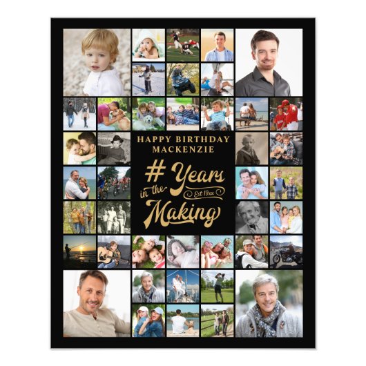 BINNENLANDSE Foto-Collage JAREN IN DE MAKING Foto Afdruk (Voorkant)