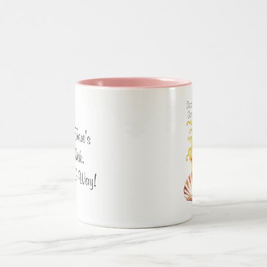 "Binnenlandse godin" - Kus de Cook! Tweetone koffi Tweekleurige Koffiemok (Center)