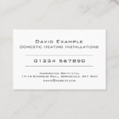 Binnenlandse het Verwarmen Installatie met Foto va Visitekaartje (Achterkant)