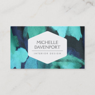 BINNENLANDSE ONTWERP, DECORATOR, FLORAL FABRIC VISITEKAARTJE