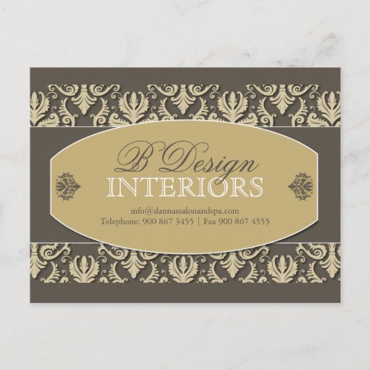 Binnenlandse ontwerper Adverteren Briefkaart (Voorkant)