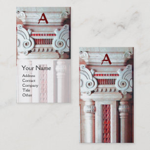 BINNENLANDSE ONTWERPER, ARCHITECTUUR Monogram Rood Visitekaartje