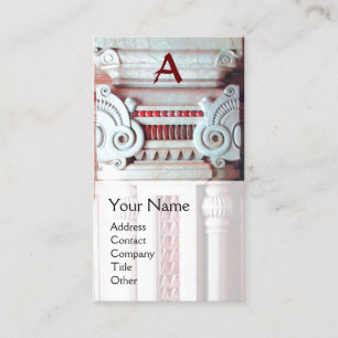 BINNENLANDSE ONTWERPER, ARCHITECTUUR Monogram Rood Visitekaartje