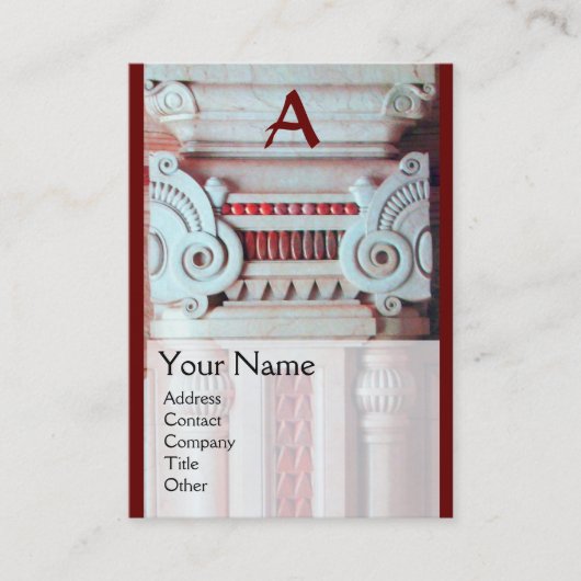 BINNENLANDSE ONTWERPER, ARCHITECTUURMonogram, Visitekaartje (Voorkant)