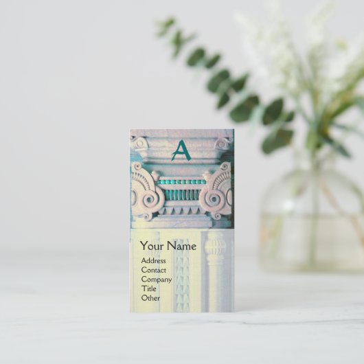 BINNENLANDSE ONTWERPER, ARCHITECTUURMonogram, wit Visitekaartje (Staand voorkant)