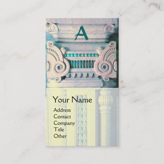 BINNENLANDSE ONTWERPER, ARCHITECTUURMonogram, wit  Visitekaartje (Voorkant)