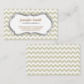 Binnenlandse ontwerper - Chevron Simple Jasmine Visitekaartje (Voorkant / Achterkant)