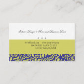 Binnenlandse Ontwerper Decor Green Promotional Mod Visitekaartje (Achterkant)