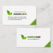 Binnenlandse ontwerper - Elegant modern groen Visitekaartje (Voorkant / Achterkant)