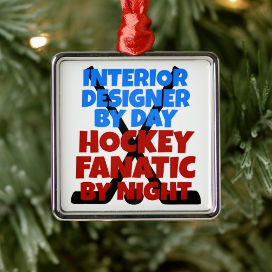 Binnenlandse ontwerper houdt van Hockey Metalen Ornament (Boom)