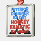 Binnenlandse ontwerper houdt van Hockey Metalen Ornament (Links)