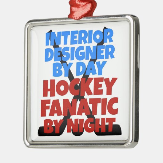Binnenlandse ontwerper houdt van Hockey Metalen Ornament (Links)