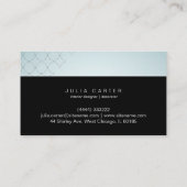 Binnenlandse ontwerper Planner Home Decorator Card Visitekaartje (Achterkant)