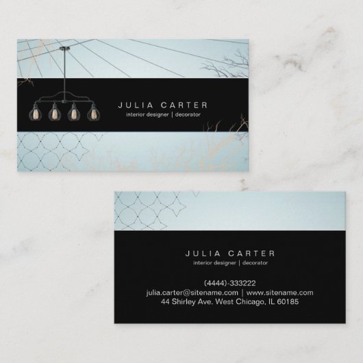 Binnenlandse ontwerper Planner Home Decorator Card Visitekaartje (Voorkant / Achterkant)