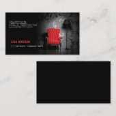 Binnenlandse ontwerper Rode Stoel Klassieke Room D Visitekaartje (Voorkant / Achterkant)