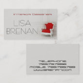 Binnenlandse ontwerper Rode Stoel Leven Zaal Decor Visitekaartje (Voorkant / Achterkant)